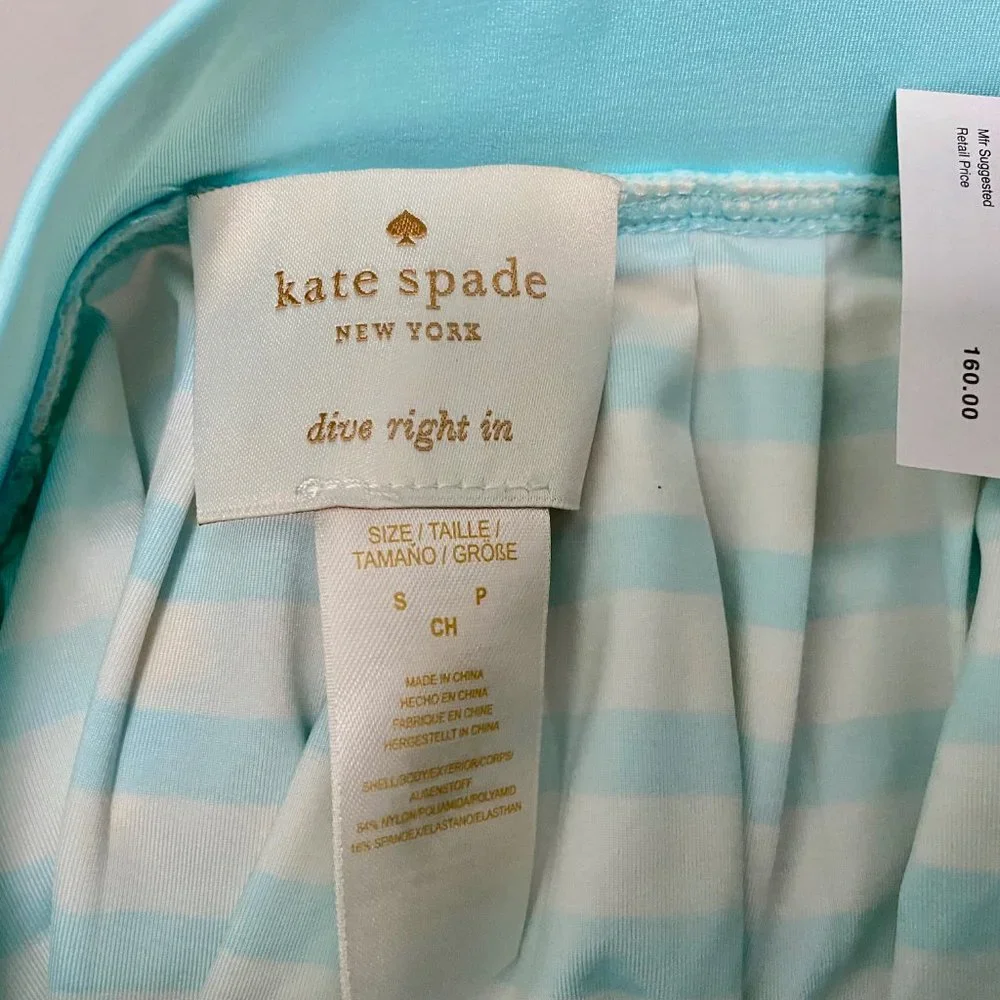 5) Kate Spade NY NWT Stretch Striped Coastal Cruise Beach Preppy Y2K Mini…